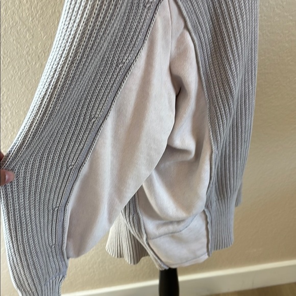 Free People City Of Stars Boat Neck Knit Peep Shoulder Sweater - Picture 5 of 8